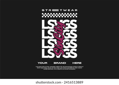 streetwear fashion tshirt design modern printing vector logo
