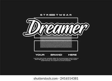 streetwear fashion tshirt design modern printing vector logo