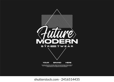 streetwear fashion tshirt design modern printing vector logo