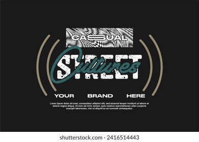 streetwear fashion tshirt design modern printing vector logo