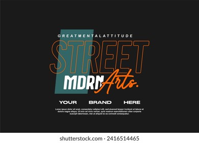 streetwear fashion tshirt design modern printing vector logo