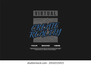 streetwear fashion tshirt design modern printing vector logo