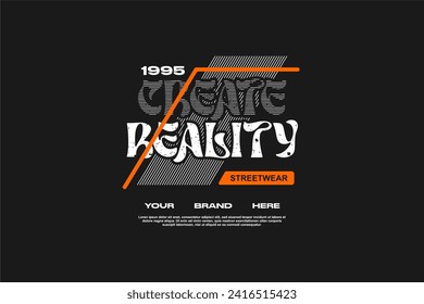 streetwear fashion tshirt design modern printing vector logo