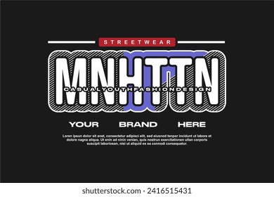 streetwear fashion tshirt design modern printing vector logo