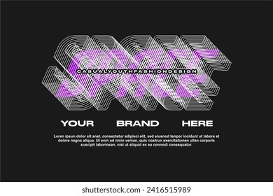 streetwear fashion tshirt design modern printing vector logo