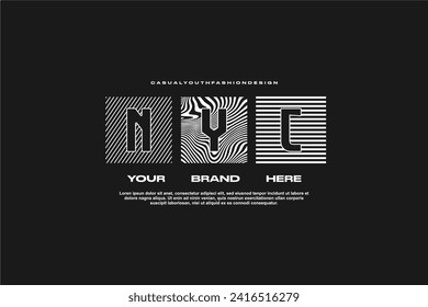streetwear fashion tshirt design modern printing vector logo