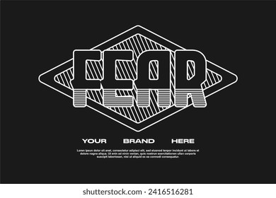 streetwear fashion tshirt design modern printing vector logo