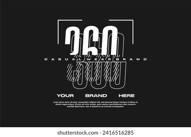 streetwear fashion tshirt design modern printing vector logo