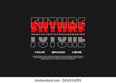 streetwear fashion tshirt design modern printing vector logo