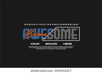 streetwear fashion tshirt design modern printing vector logo