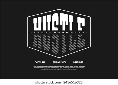 streetwear fashion tshirt design modern printing vector logo