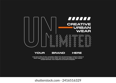 streetwear fashion tshirt design modern printing vector logo