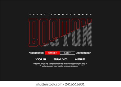 streetwear fashion tshirt design modern printing vector logo