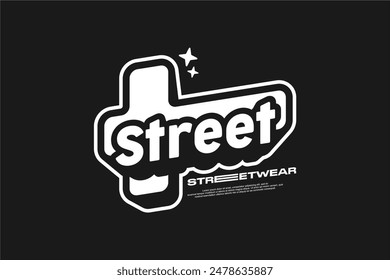 streetwear fashion tshirt design modern printing vector logo	