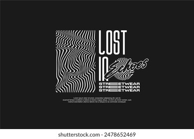 streetwear fashion tshirt design modern printing vector logo	