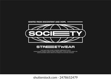 streetwear fashion tshirt design modern printing vector logo	