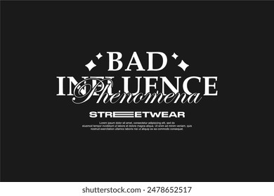 streetwear fashion tshirt design modern printing vector logo	