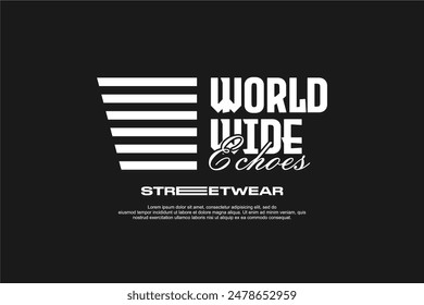 streetwear fashion tshirt design modern printing vector logo	
