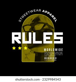 Streetwear Fashion, Urban Style Design, Text Slogans and Textured Patterns. For Screen Printing Designs for T-shirts, Jackets and Sweaters.