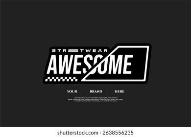 streetwear fashion urban tshirt vector design template suitable for printing and sticker
