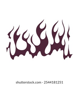 Streetwear fire elements. Vector Set Illustration Hot Fire Ornaments for 90's T-Shirts, Hoodies, jacket, Streetwear, Apparel, and Pajamas and kids clothing. Hand-Drawn Cool Flames Design.