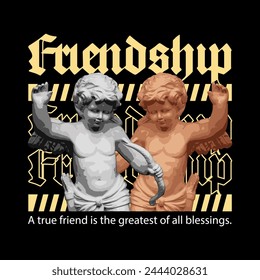streetwear friendship vector illustration design