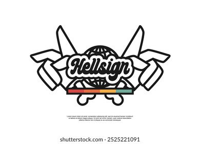 Streetwear futuristic concept suitable for printing	
