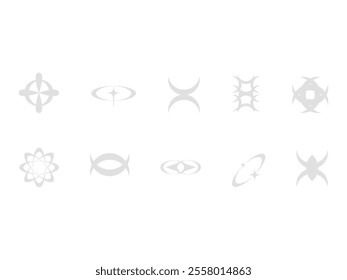 Streetwear Futuristic Design Element Set