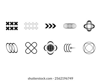 Streetwear Graphic Design Element Set