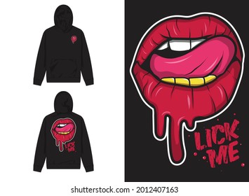 Streetwear Graphic Design IIllustration of Pink Lips