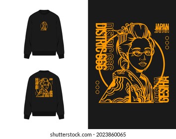 Streetwear Graphic Design
Illustration of Geisha