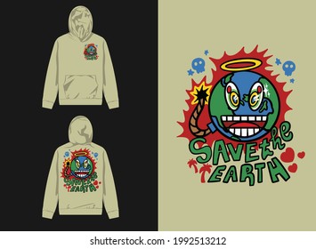 Streetwear Graphic Design
Illustration of Save The Earth