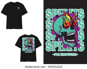 Streetwear Graphic Design
Illustration of Skull Fire