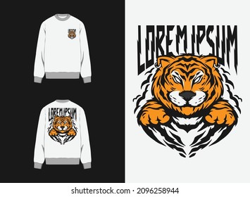 Streetwear Graphic Design 
Illustration of Tiger