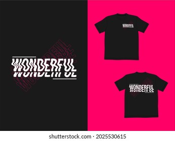 Streetwear Graphic Design illustration t-shirt of wonderful v2