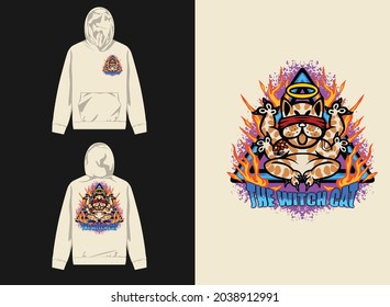 Streetwear Graphic Design
Illustration of Witch Cat