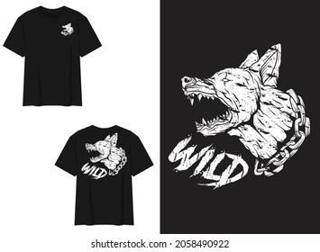 Streetwear Graphic Design 
Illustration of wolf
