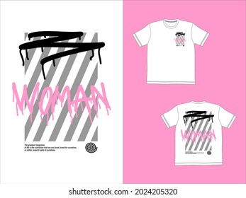 Streetwear Graphic Design Illustration Of Woman