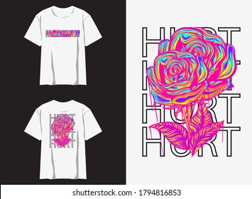 Streetwear Graphic Design for T Shirt
rose full color , hurt