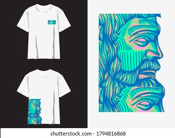Streetwear Graphic Design for T Shirt
Abstract Statue Illustration