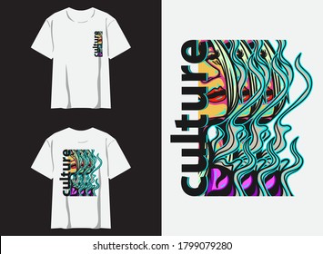 Streetwear Graphic Design For T Shirt
Abstract Women Culture