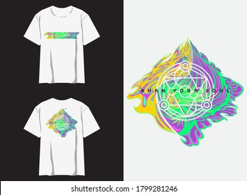 streetwear graphic design for t shirt
illustration transmutation circle burn your soul abstract