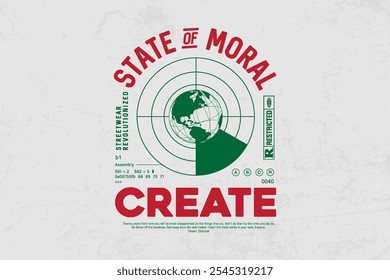 streetwear graphic tee design style template vector