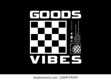 Streetwear graphic tshirt design template typography