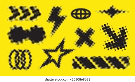 Streetwear Halftone Y2K Element Pack