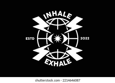 Streetwear inhale exhale Graphic Design ideas customize design templates