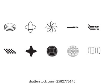 Streetwear Minimalist Design Element Set