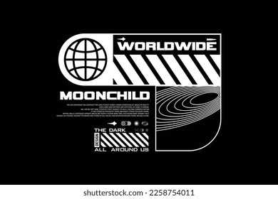 streetwear moon child design inspiration templates
