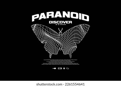 streetwear paranoid Aesthetic quotes design inspiration templates
