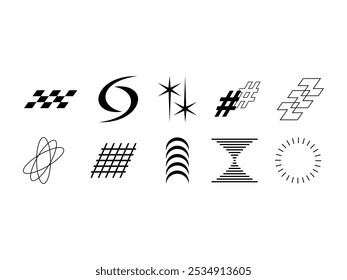 Streetwear Retro Design Element Set 